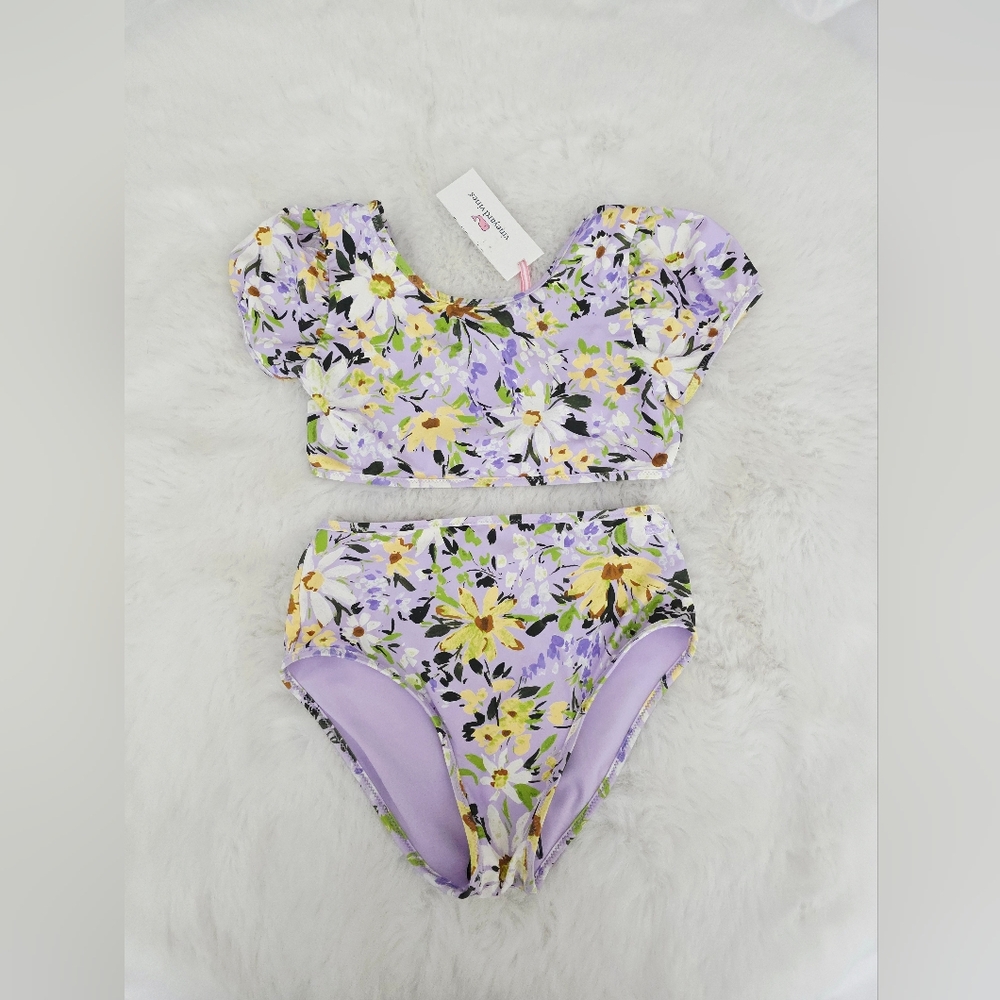 Vineyard Vines💛 Girls Puff Sleeve Two Piece Set Size S 8-10